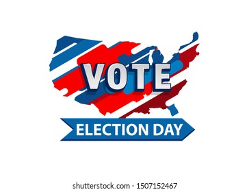 Vote 2020 Usa Banner Design American Stock Vector (Royalty Free ...