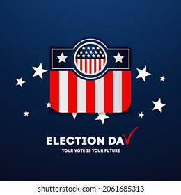 Vote 2020 in USA, banner design. Usa debate of president voting 2020. Election voting poster. Political election campaign