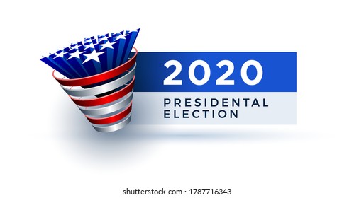 Vote 2020 in USA. Typographic vector design. USA debate of president voting. Election voting design. Political election campaign.