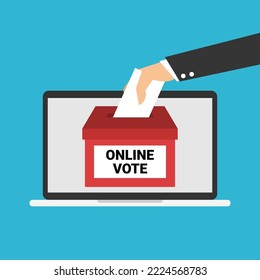 Vote 2023. Online vote concept. Flat presidential election and democracy political president.