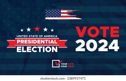 Vote 2024. Presidential election day in united states. Election 2024 USA. Political election campaign banner. background, post, Banner, card, poster design with Vote day November 5 US