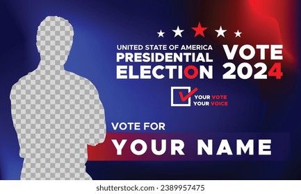 Vote 2024. Presidential election day in united states. Election 2024 USA. Political election campaign banner. background, post, Banner, card, poster design with Vote day November 5 US