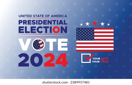 Vote 2024. Presidential election day in united states. Election 2024 USA. Political election campaign banner. background, post, Banner, card, poster design with Vote day November 5 US