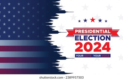 Vote 2024. Presidential election day in united states. Election 2024 USA. Political election campaign banner. background, post, Banner, card, poster design with Vote day November 5 US