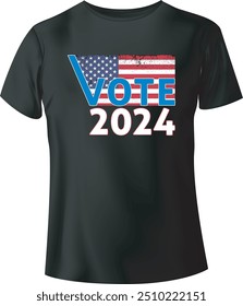 Vote 2024 Typography T-Shirt Design