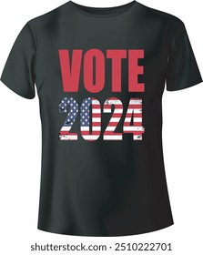 Vote 2024 Typography T-Shirt Design