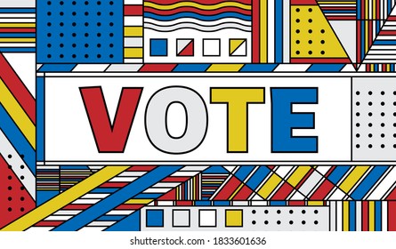 VOTE Abstract Pattern Illustration Vector