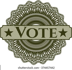 Vote abstract rosette