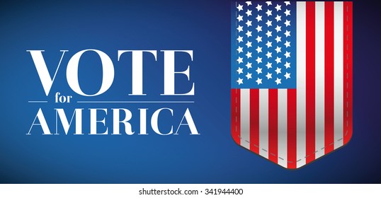 Vote for America banner or poster vector