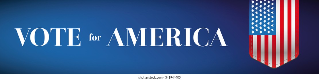 Vote for America banner or poster vector