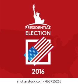Vote for America. liberty of statue Symbol. Presidential Election 2016