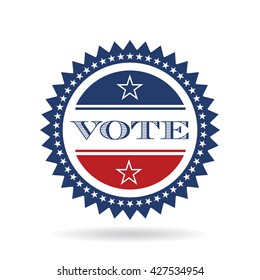 Vote american insignia  logo. Vector graphic design