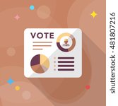 Vote analysis icon , Vector flat long shadow design.