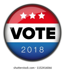 Vote badge button usa