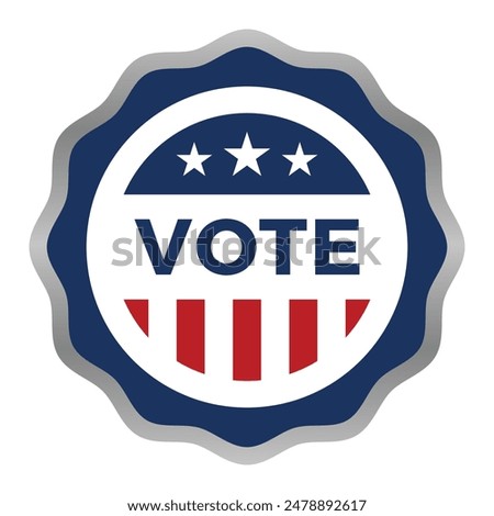 Vote badge - Election Day Badge - USA Elections Badge Icon