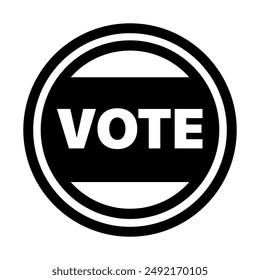 Vote badge icon .Vote label .Vector