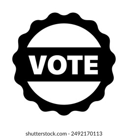 Vote badge icon .Vote label .Vector