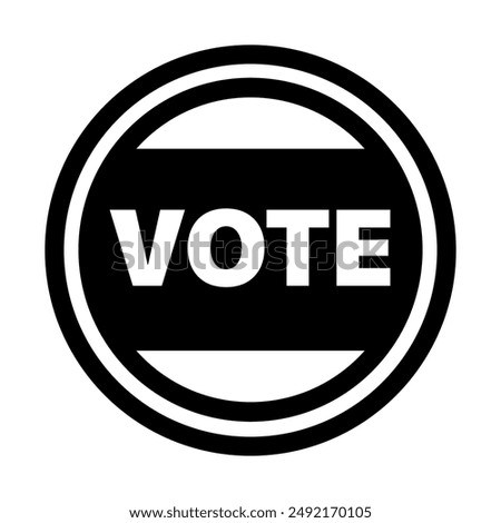 Vote badge icon .Vote label .Vector