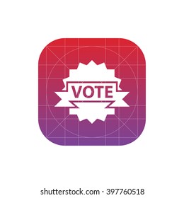 vote badge icon. vector eps10 icon