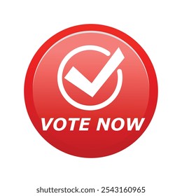 Vote badge.art and illustrator .tick mark .in white  background .vector design .