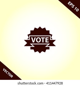 vote badge vector icon