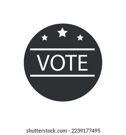 vote badge vector icon politics right to vote campaign