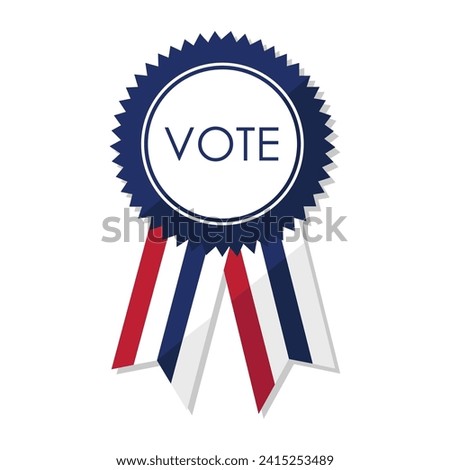 Vote badge vector illustration on white background