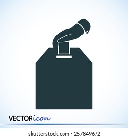 Vote ballot with box icon 