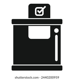 Vote ballot box icon simple vector. Election person. Citizen country