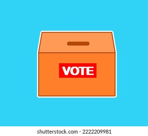 Vote Ballot Box For Vote Sticker
