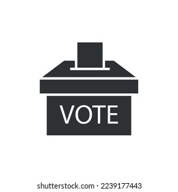 urna de votación vectorial icono política democracia