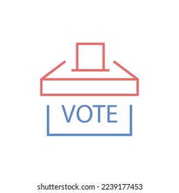 vote ballot box vector icon politics democracy