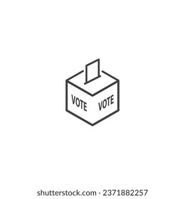 Vote, ballot box. Vector icon template