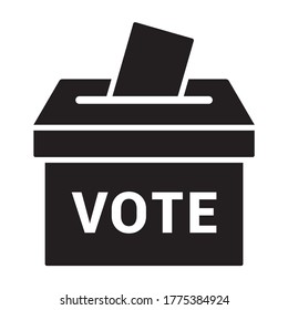 Vote ballot box for voting flat vector icon for apps and websites