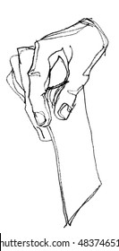 Vote ballot with hand. 