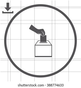 Vote ballot icon. 