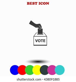 Vote ballot icon. 