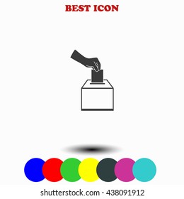 Vote ballot icon. 