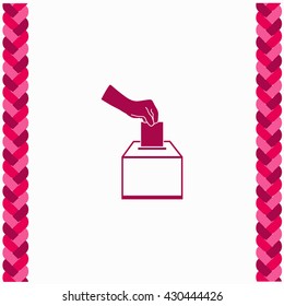Vote ballot icon Flat Design. Isolated Illustration.