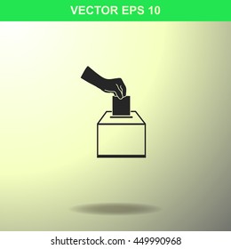 Vote ballot icon. Illustration for business.