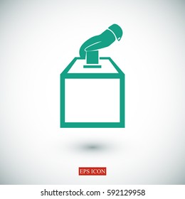 vote ballot icon, vector best flat icon, EPS