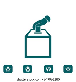 vote ballot icon, vector best flat icon, EPS