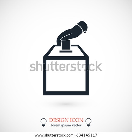 vote ballot icon, vector best flat icon, EPS