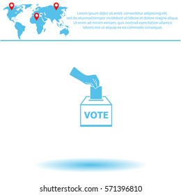 Vote ballot  icon. Vector design. 