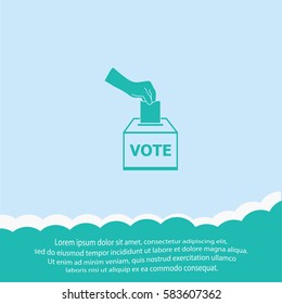 Vote ballot  icon. Vector design.