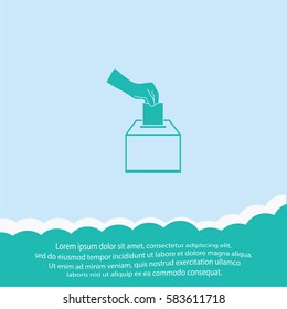 Vote ballot  icon. Vector design.