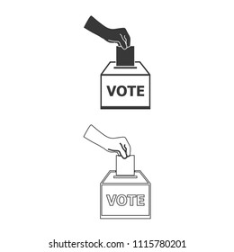 Vote ballot vector  icon.