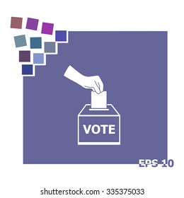Vote ballot vector icon