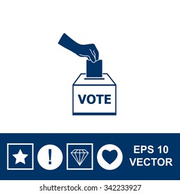 Vote ballot vector icon