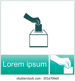 Vote ballot vector icon
